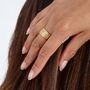 Wide Hula Ring In Gold Vermeil Plated, thumbnail 1 of 6