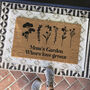 Personalised Flowers Doormat For Mum's Garden Gift, thumbnail 1 of 2