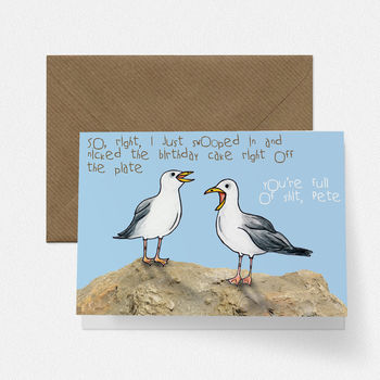 Rude Seagull Birthday Card, 2 of 2