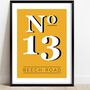 Personalised House Number And Road Name Print, thumbnail 1 of 9