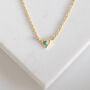 Tiny Turquoise Triangle Necklace, thumbnail 3 of 7