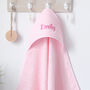 Personalised Pink Hooded Cotton Towel, thumbnail 1 of 8