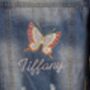 Personalised Embroidered Butterfly Children's Denim Jacket, thumbnail 3 of 8