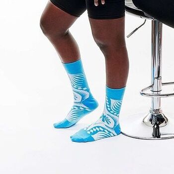 Dashiki Blue Afropop Socks, 2 of 3