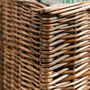 Grey Washed Willow Storage Basket With Lid, thumbnail 2 of 3