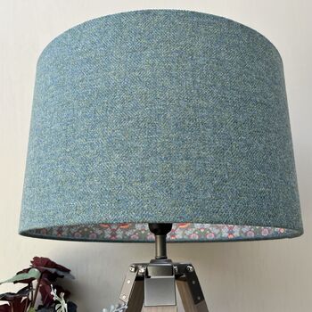 William Morris Strawberry Thief Blue Tweed Lampshade, 6 of 9