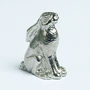 Lucky English Hare Pewter Keepsake Sculpture, thumbnail 4 of 7