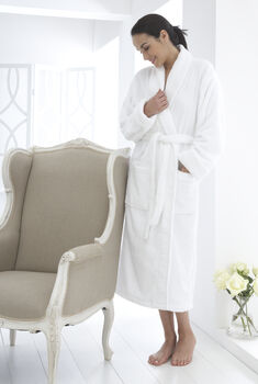 Verona Organic Cotton Towelling Dressing Gown, 2 of 7