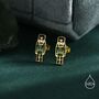 Sterling Silver Nutcracker Stud Earrings, thumbnail 5 of 12