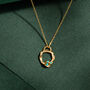Real Turquoise Gold Vermeil Plated Eternity Necklace, thumbnail 7 of 8