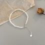 Milan White Ivory Silver Pearl Jewel Lock Bracelet, thumbnail 1 of 4