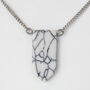 Double Layer Geometric Marble Pendant Necklace, thumbnail 2 of 4
