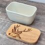 Stag White Butter Dish, thumbnail 2 of 5