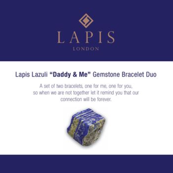 Lapis Lazuli 'Daddy And Me' Bracelet Set, 3 of 4