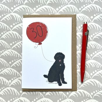 Golden Doodle Dog Greetings Card, 4 of 4