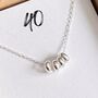 40th Birthday Necklace In Sterling Silver, thumbnail 1 of 7
