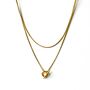 Matilda Luxe 18k Gold Plated Wraparound T Bar Necklace, thumbnail 2 of 2