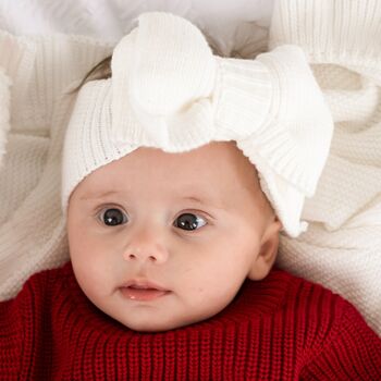 My First Christmas Embroidered Personalised New Baby Knitted Cardigan, 7 of 11