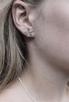 Silver Or Gold Vermeil Flower Earrings, 2 of 2