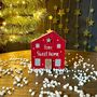 Snowy Christmas Red House Decoration 'Home Sweet Home', thumbnail 1 of 2