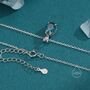 Sterling Silver London Blue Pear Cut Cz Necklace, thumbnail 6 of 12