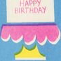 Birthday Cake Risograph Card, thumbnail 3 of 3