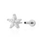 Sparkling Teeny Flower Single Flat Back Earring, thumbnail 3 of 6