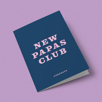 'New Papas Club' New Baby Card, 4 of 7