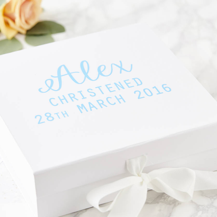 Personalised Christening Keepsake Box By Sophia Victoria Joy