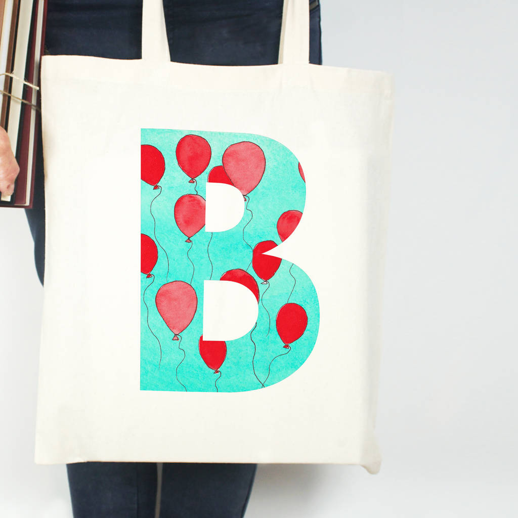 personalised wonderland initial tote bag by this is nessie