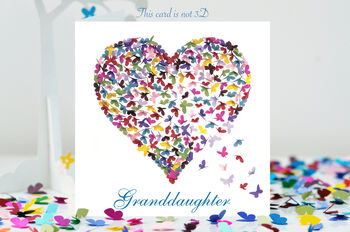 Kaleidoscope Butterfly Love Heart Daughter Card, 7 of 7