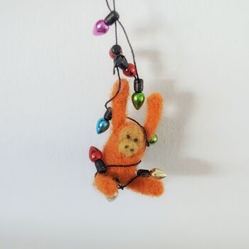 Mini Orangutan Christmas Tree Decoration, 6 of 6