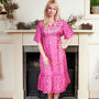 Zaria Silk Print Embroidered Pink Dress 19, thumbnail 1 of 9