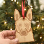 German Shepherd Dog Wooden Christmas Tree Decoration, thumbnail 5 of 5