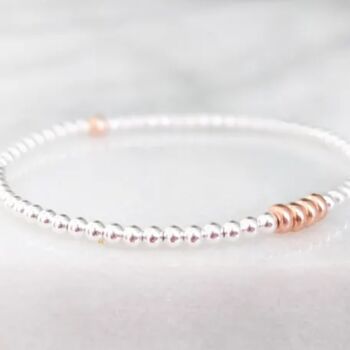 Sterling Silver Birthday Stretch Bracelet In Various Ages, 4 of 11