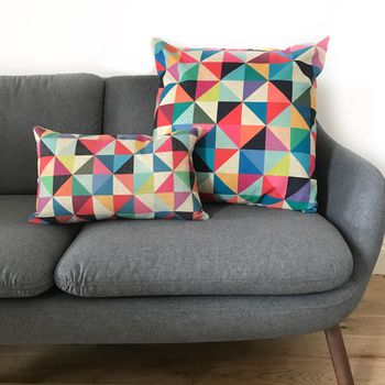 Geometric Linen Cushion Cover, 5 of 5