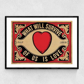 Arundel Tomb Retro Love Heart A3 Print, 2 of 4