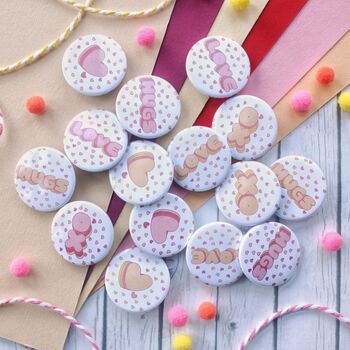 Love Themed Badges, Pack Of Four, 3 of 12