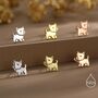 Sterling Silver West Highland Terrier / Westie Stud Earrings, thumbnail 4 of 12