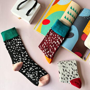 Personalised Dalmatian Colour Block Socks In A Box, 8 of 10