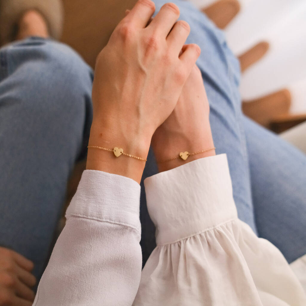 Matching Set Of Two Heart Bracelets, Best Friends Gift Idea, 1 of 6