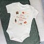 Personalised Christmas Objects Baby's First Christmas Babygrow, thumbnail 1 of 2