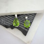 Round Peridot Silver Necklace, thumbnail 3 of 5