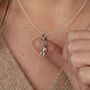 Sterling Silver Vintage Teddy Bear Charm Necklace, thumbnail 1 of 7