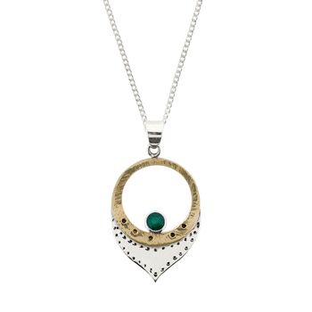 Sundar Green Onyx Silver Necklace, 6 of 8