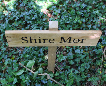 Engraved Oak Sign Post, 3 of 10