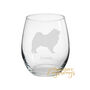 Personalised Keeshond Dog Engraved Glass, thumbnail 2 of 7