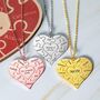 Puzzle Love Heart Names Necklace, thumbnail 4 of 4