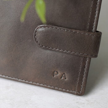 Vintage Personalised Bifold Leather Wallet, 7 of 12