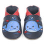 Dotty Fish Splashy The Whale Soft Leather Baby Shoes With Barefoot Soles, thumbnail 6 of 8